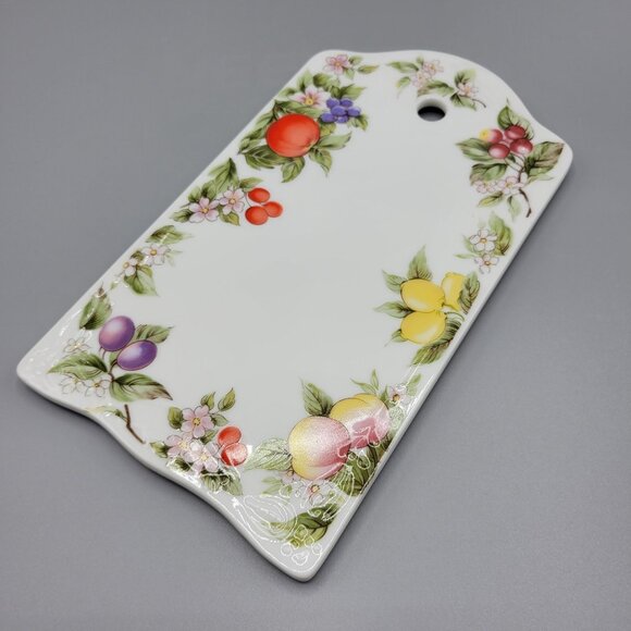 Andrea By Sadek Ceramic Floral Fruit Design Cutting Board Wall Hanging Home Deco - Picture 9 of 10